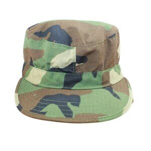 US Military Issued Hat Woodland Camo Combat Cap Ear Neck Flaps Size 7